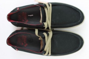 Vans Mens Rata Surf Siders Skate Shoes Black Red 11 NWT