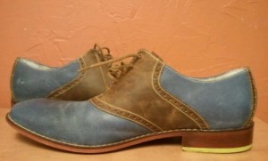 Cole Haan Colton Saddle 12M Blue Brown Classic Oxford Dress Shoe Nike Air