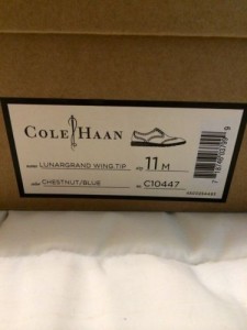 Nike x Cole Haan Lunargrand Wing Tip Oxford 11 M Chestnut Blue
