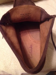 Mens Sz 9 Brown Suede Clarks Wallabees