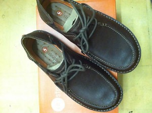 clarks men #82595 un-structured brown-leather 9 M