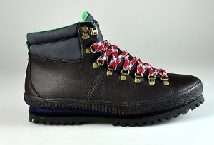 $325 NIB Diesel Brown/Green Leather/Canvas Hiking Boots US 11 EUR 44.5 JPN 28.5