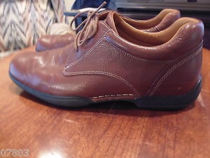 Shoe Men Cole Haan C06716 Nike Air leather Brown Plain Oxford shoe sz 9 1/2 M
