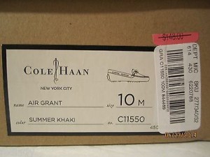 Cole Haan Air Grant Summer Khaki Suede Drivers Loafers Shoes C11550 $148 Size 10