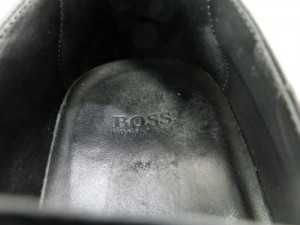 Hugo Boss 10 M Mens shoes black leather loafers slip on casual moccasin toe