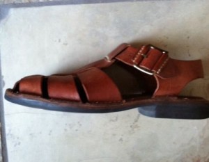 Cole Haan Leather Fishermens Sandals Brown Mens Size 9 D GUC!