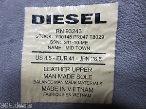 LOT OF 2 Pairs DIESEL Midtown Shoes Ankle Suede Gray Navy Blue – Men’s Size: 8.5