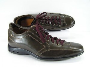 cole haan shoes mens 12 D M brown nike air leather casual dress used