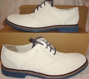 NEW COLE HAAN Air Franklin Saddle White Suede Shoes size 9  ret $198