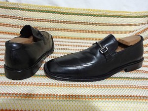AWESOME HUGO BOSS MEN SHOES SZ 7.5/8.5 LEATHER LOAFERS SLIP ONS CARL BIT METONO
